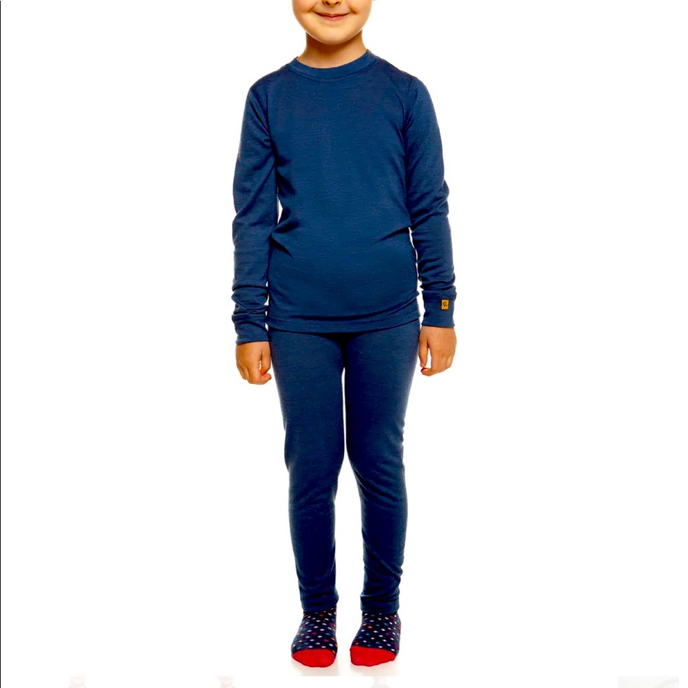 Menique 100% merino wool kids long underwear 5T